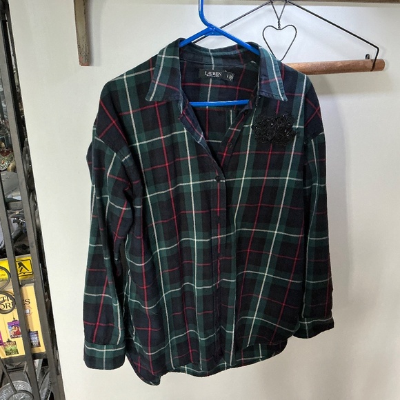 Ralph Lauren flannel shirt, like new - Picture 3 of 4